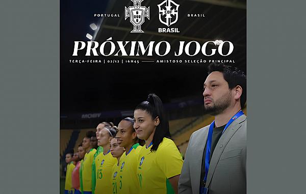 Seleção feminina encerra 2025 com amistoso contra Portugal