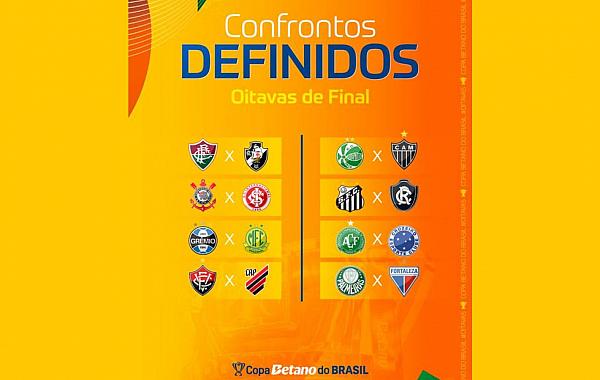 Definidos os duelos da oitavas da Copa do Brasil
