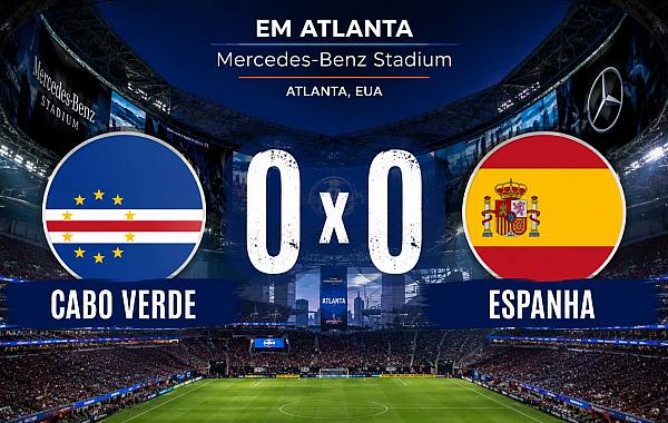 Cabo Verde segura Espanha e estreia em Copas com empate histórico