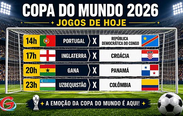 Quatro jogos fecham a rodada de abertura da Copa do Mundo nesta quarta-feira (17)