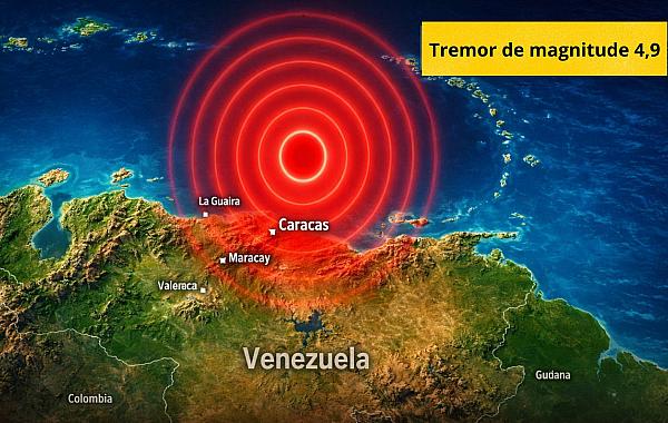 Novo tremor de magnitude 4,9 é sentido na Venezuela