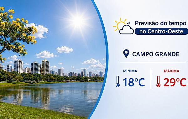 Centro-Oeste terá calor, baixa umidade e chuva isolada apenas em Mato Grosso do Sul nesta sexta-feira (24)