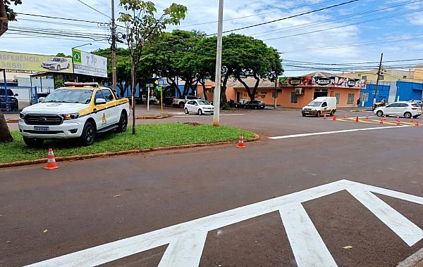 Prefeitura intensifica sinalização viária para reduzir acidentes em cruzamentos